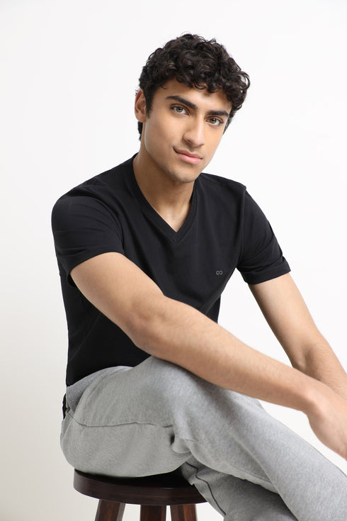 The Black V Neck T-Shirt