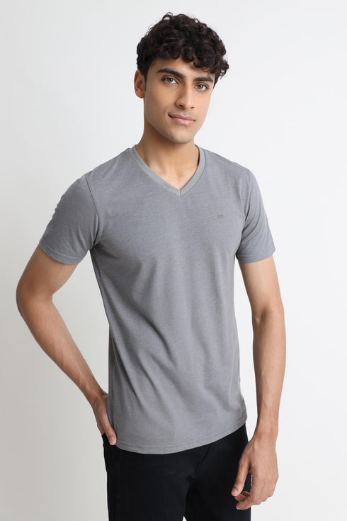 Grey V-Neck T-Shirt