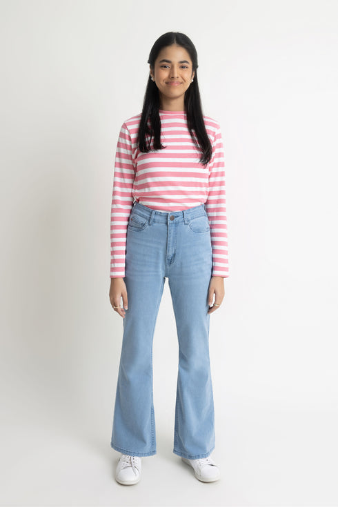 The Light Wash Boot Cut Jeans