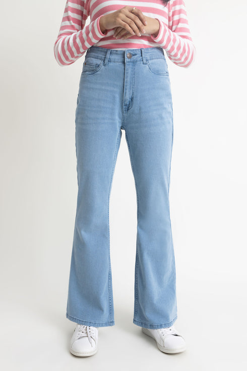 The Light Wash Boot Cut Jeans
