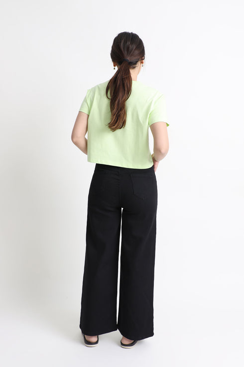 Floral Boxy Cropped Graphic T-Shirt
