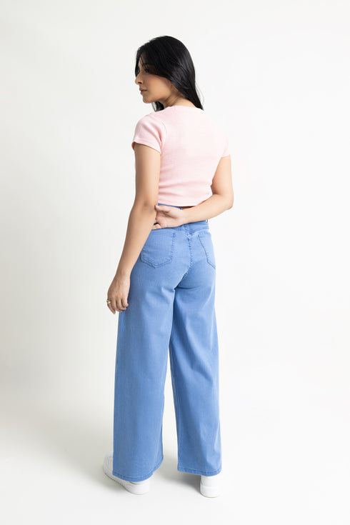 Pink Fitted Cropped T-Shirt