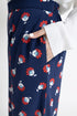 Blue Printed Pleated Pants
