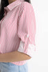 Red Striped Cropped Top
