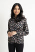 Black Silk Floral Top