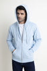 Ice Blue Zipper Hoodie