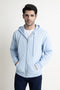 Ice Blue Zipper Hoodie