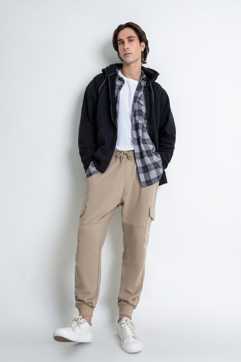 The Black Cut and Sew Hoodie