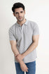 The Grey Waffle Knit Polo