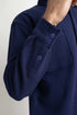 Navy Blue Quilted Overshirt