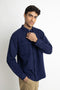 Navy Blue Quilted Overshirt