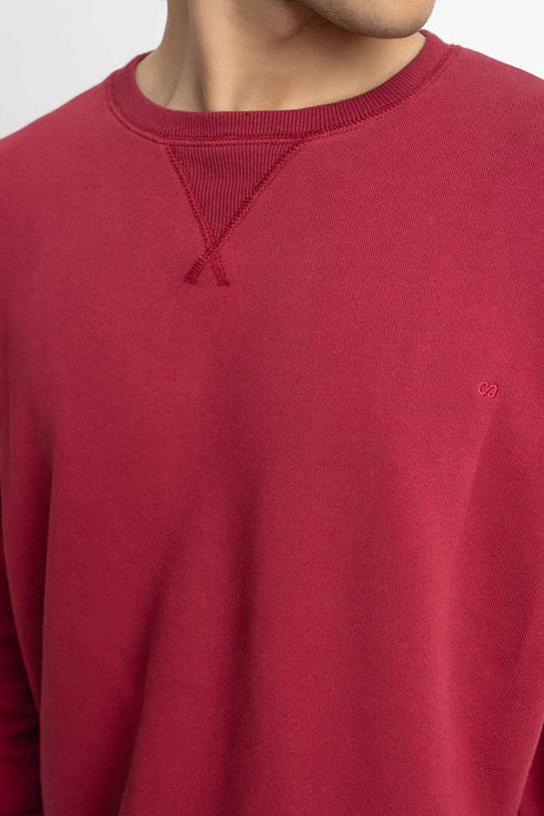Maroon Oversized Sweatshirt