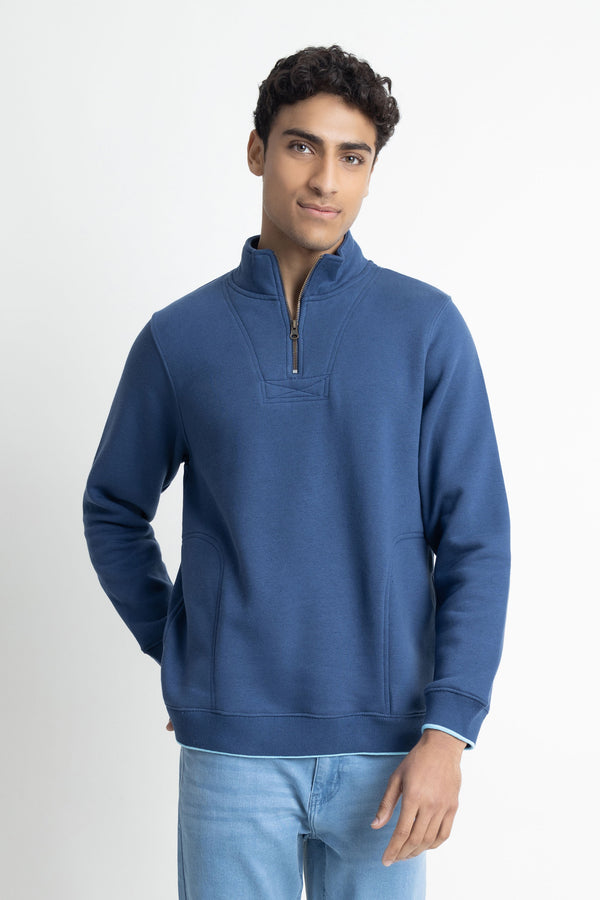 Midnight Blue Mock Neck