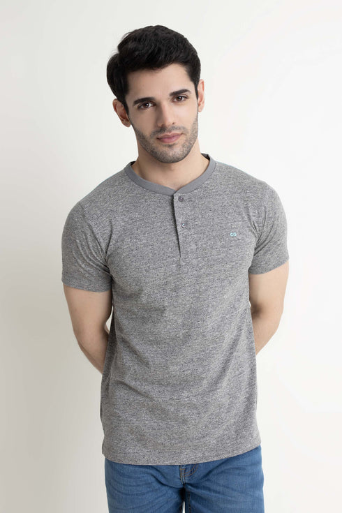 The Grey Chain Yarn Henley