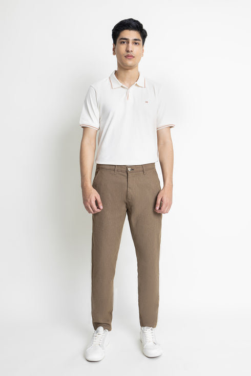 Khaki Tapered Fit Chino