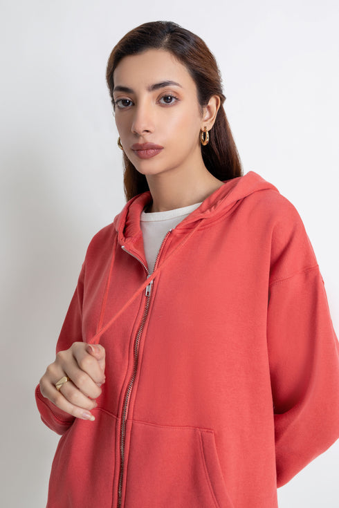 The Oversized Red Hoodie