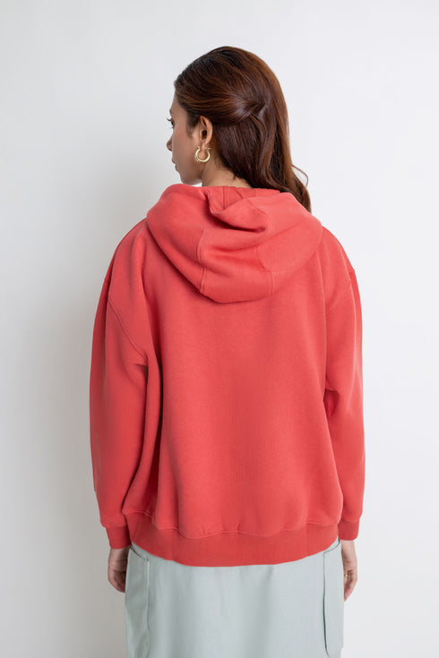 The Oversized Red Hoodie