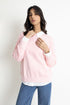 Quilted Pink Drop Shoulder Sweatshirt