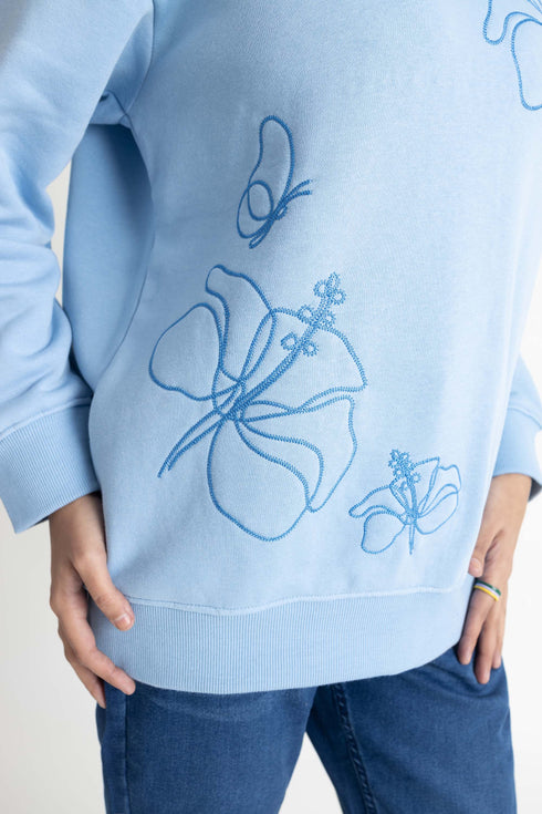 Extreme Oversized Ice Blue Sweatshirt