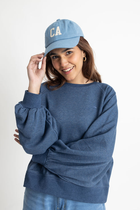 Midnight Blue Cropped Sweatshirt