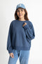 Midnight Blue Cropped Sweatshirt