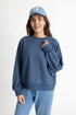 Midnight Blue Cropped Sweatshirt
