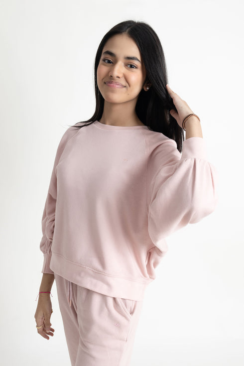 The Blush Pink Cropped Sweatshirt