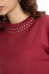 Studded Maroon Sweatshirt