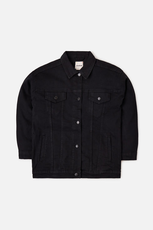 The Black Oversized Denim Jacket