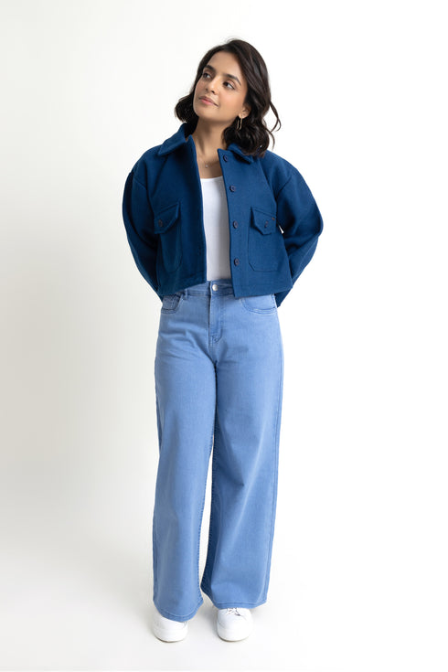 The Blue Wool Shacket