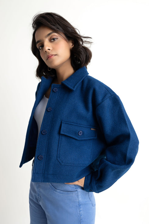 The Blue Wool Shacket