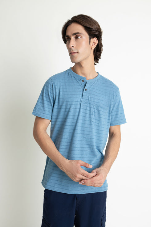 Blue Henley Tee
