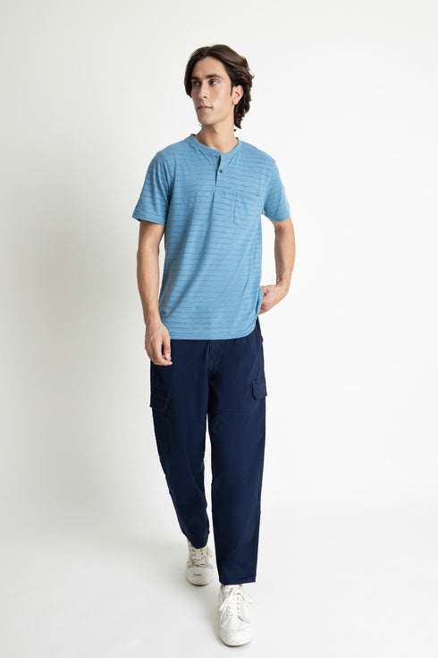 Blue Henley Tee