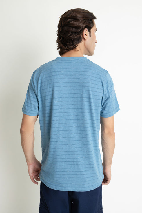 Blue Henley Tee