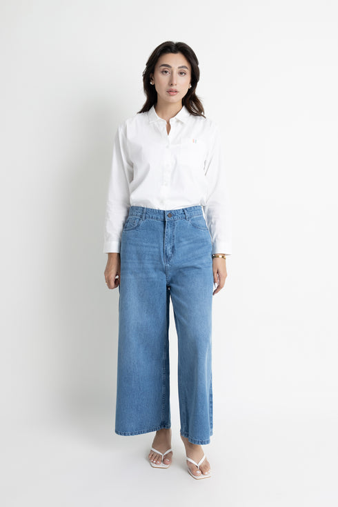 Lightwash Culotte Jeans