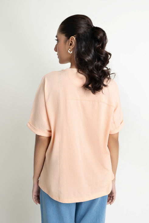 Peach Kimono Tee