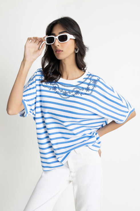 The Embroidered Kimono Tee