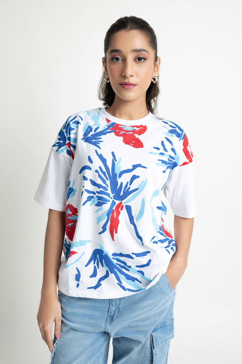 The Drop Shoulder Printed T-shirt
