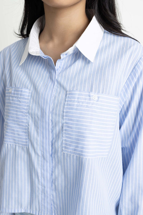 Striped Cropped Shirt