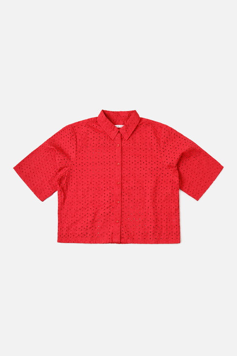 Red Schiffli Shirt