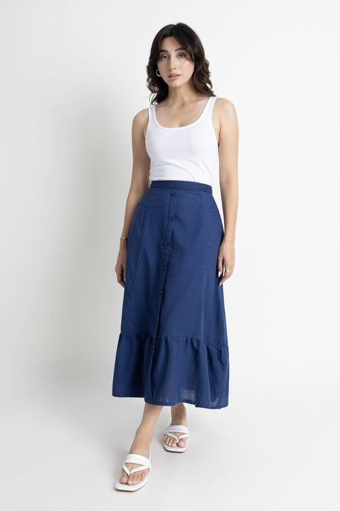 Blue Long Skirt