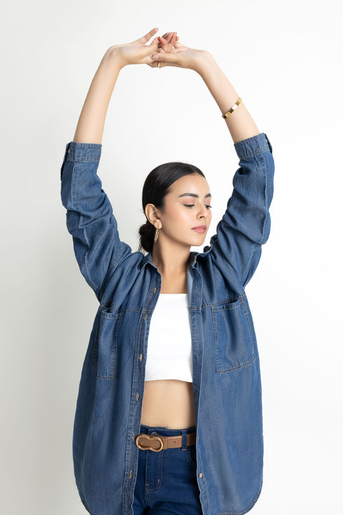 The Oversized Denim Shirt