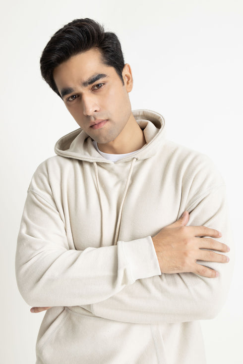 The Regular Fit Beige Hoodie