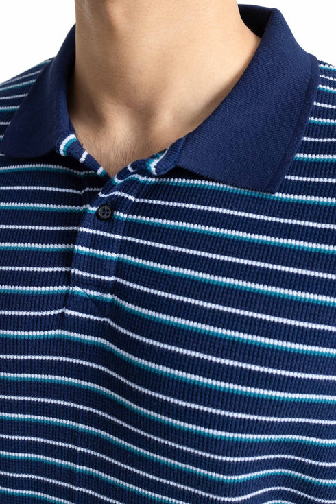Blue Striped Polo