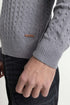 The Regular Fit Grey Cable Knit Sweater