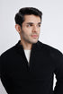 The Black Regular Fit Mock Neck Sweater
