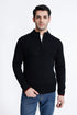 The Black Regular Fit Mock Neck Sweater