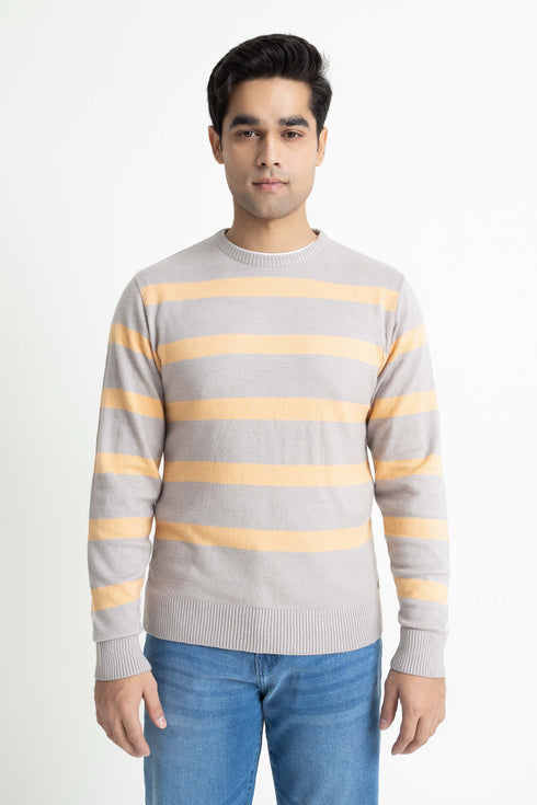 The Beige Striped Sweater