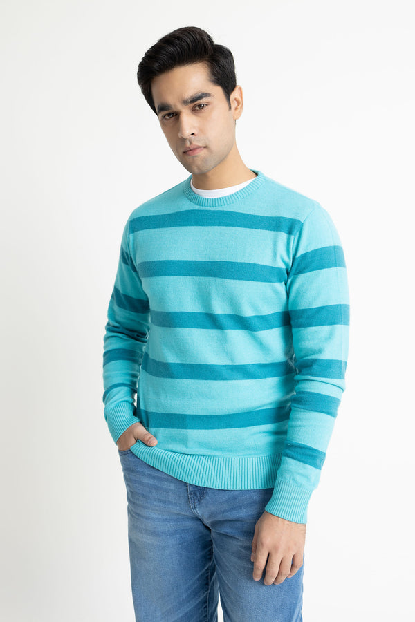 The Sea Green Striped Sweater