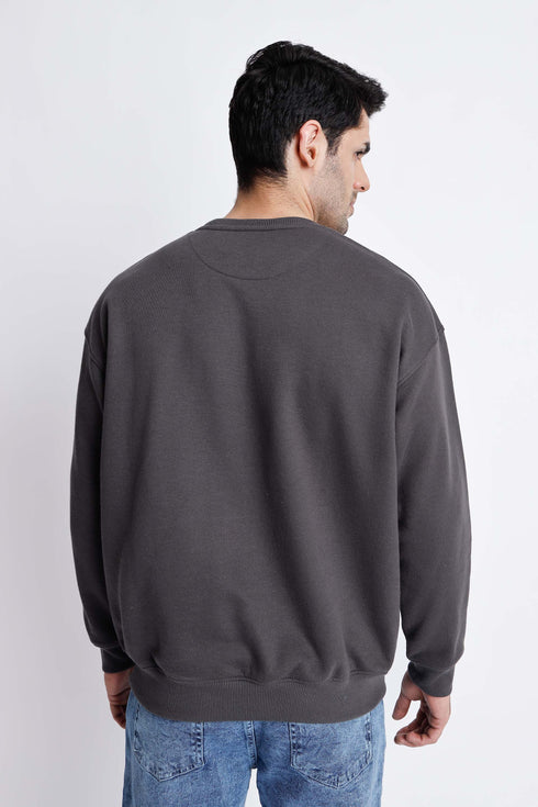 The Solid Grey Oversized Sweatshirt